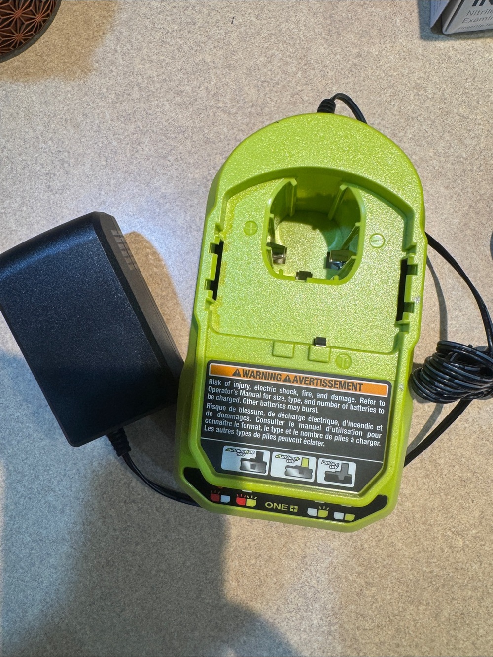 Ryobi PCG002 18V ONE+ Lithium-Ion battery charger ONLY